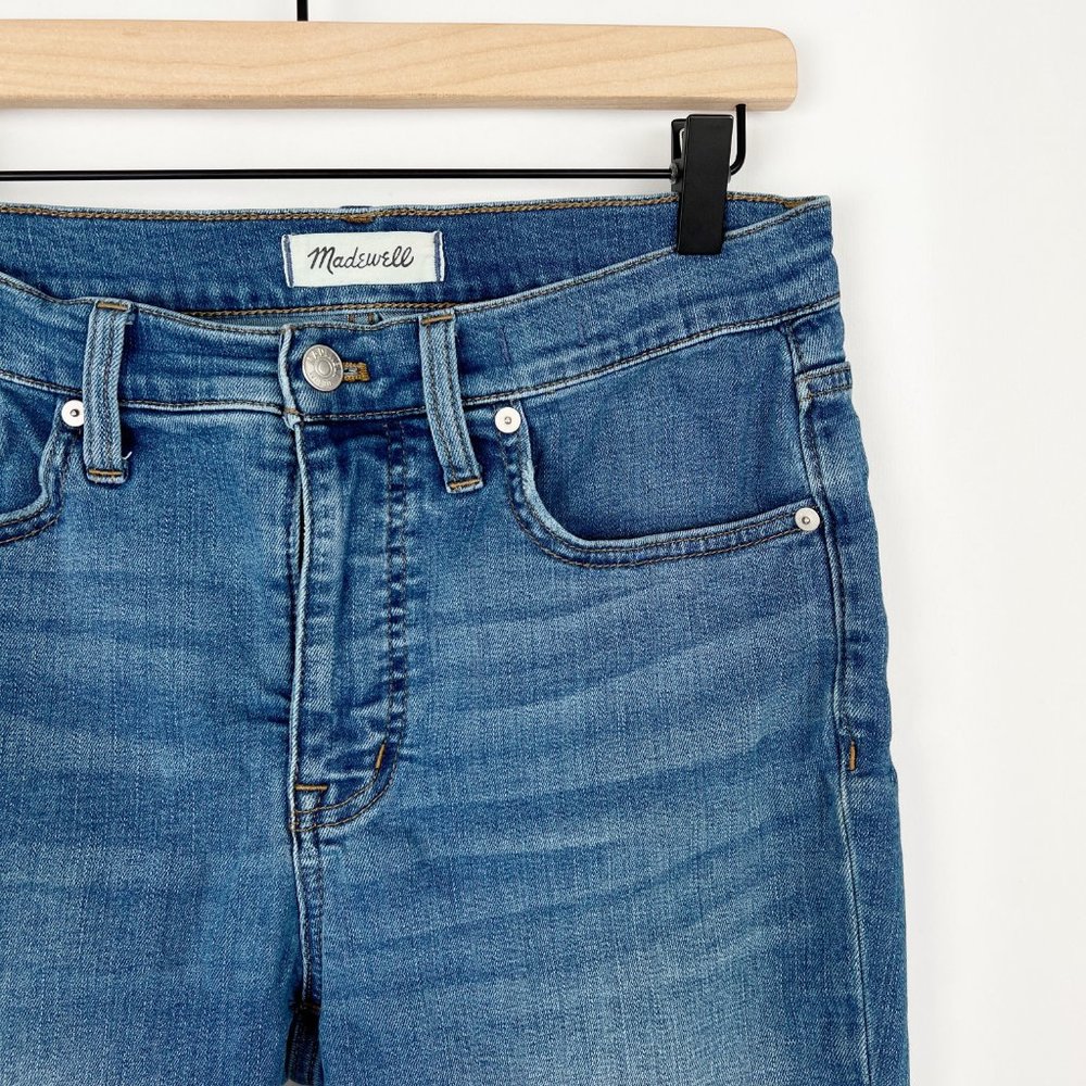 Blogger Favorite Madewell Cali Demi-Boot Jeans Fleetwood Wash Raw-Hem Cropped 28 - Picture 6 of 16